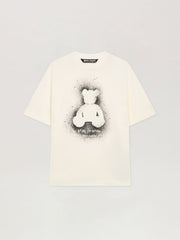 Spray Bear Reg T-Shirt in OFF WHITE - BLACK for Men