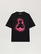 Spray Bear Regular T-shirt in BLACK - FUCHSIA FLUO for Men