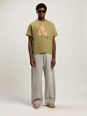 Bear In Mind Regular T-Shirt in ARMY GREEN - BROWN for Men