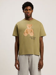 Bear In Mind Regular T-Shirt in ARMY GREEN - BROWN for Men