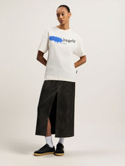 Spray City Milan T-Shirt in OFF White/Blue for Men