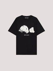 Spray Broken Bear T-Shirt in Black/White for Men