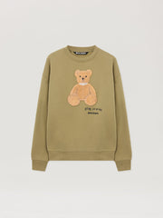 Bear In Mind Crewneck Sweatshirt in ARMY GREEN - BROWN for Men