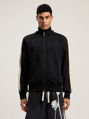 Performance Zip-Up Track Jacket in BLACK - ORANGE for Men