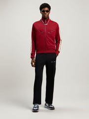 Curved Logo Zip-Up Track Jacket in RED - OFF WHITE for Men
