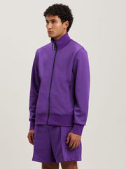 BACK CURVED LOGO TRACK JACKET PURPLE - O in PURPLE - OFF WHITE for Men