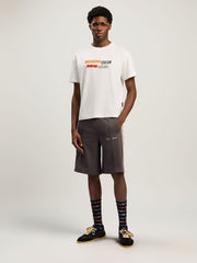 Classic Logo Track Shorts in DARK GREY - OFF WHITE for Men
