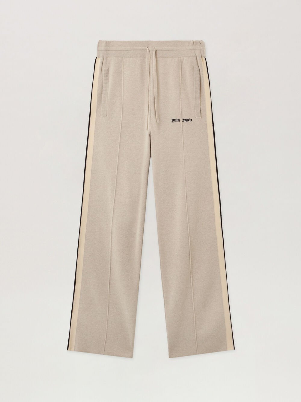 Classic Logo Knit Track Pants in LIGHT BEIGE - BLACK for Men