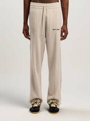 Classic Logo Knit Track Pants in LIGHT BEIGE - BLACK for Men