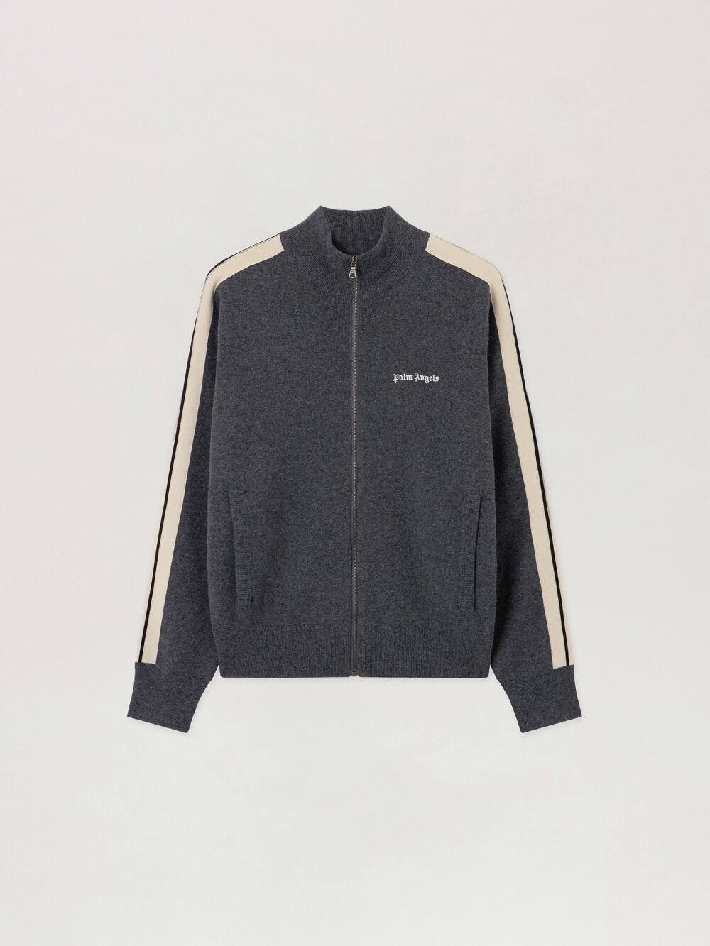Classic Logo Knit Track Jacket in DARK GREY - OFF WHITE for Men