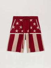 Stars and Stripes Shorts in RED - ECRU for Men