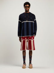 Stars and Stripes Shorts in RED - ECRU for Men