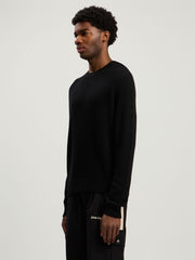 Curved Logo Sweater in BLACK - RED for Men