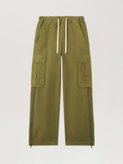 Curved Logo Cargo Pants in ARMY GREEN - DARK GREEN for Men
