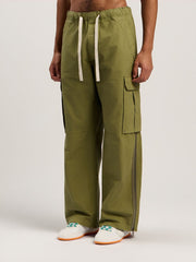 Curved Logo Cargo Pants in ARMY GREEN - DARK GREEN for Men