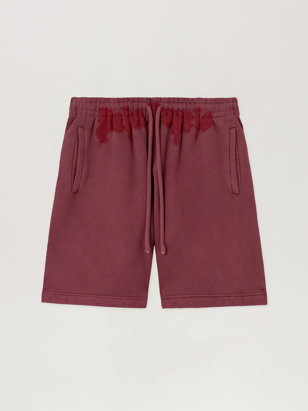 Spray Waist Logo Sweatshorts in BURGUNDY - RED for Men