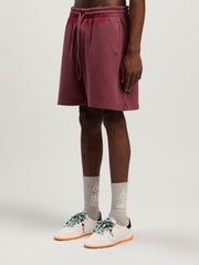 Spray Waist Logo Sweatshorts in BURGUNDY - RED for Men