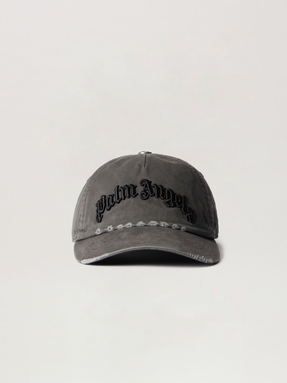 Curved Logo Distressed Cap in ANTHRACITE - BLACK for Men