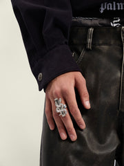 Snake Box Logo Ring in SILVER - SILVER for Men