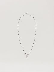 Oval Beads Necklace in BLACK - WHITE for Men