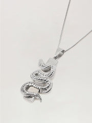Snake Box Logo Necklace in SILVER - SILVER for Men