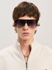 TRINITY SUNGLASSES in BLACK - GREY MELANGE for Men