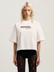 PaxLaTimes Cropped Tee in OFF WHITE - MULTICOLOR for Women