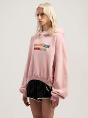 PaXLaTimes Quote Crop Hoodie in PINK - MULTICOLOR for Women