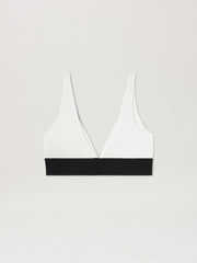 Classic Logo Triangle Bra in WHITE - BLACK for Women