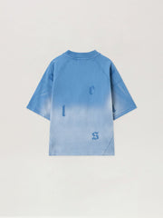Washed Gradient Letters T-Shirt in LIGHT BLUE - LIGHT BLUE