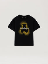Spray Bear Graphic T-Shirt in BLACK - OCHER YELLOW