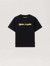 Blurred Logo T-Shirt in BLACK - OCHER YELLOW