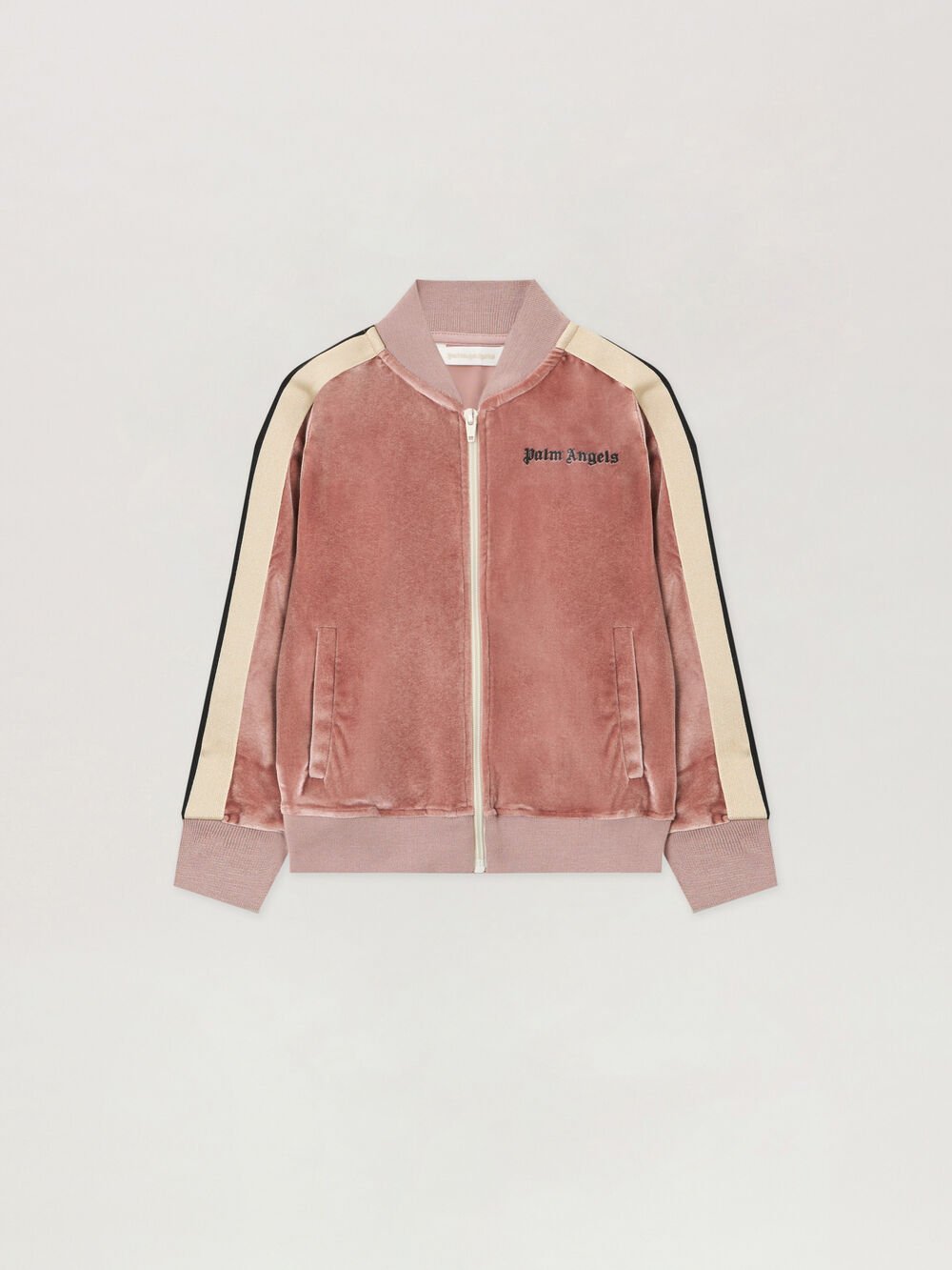 Chenille Track Jacket in ANTIQUE ROSE BLACK