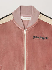 Chenille Track Jacket in ANTIQUE ROSE BLACK