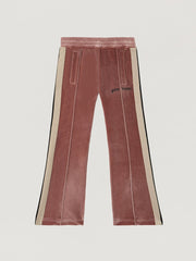 Chenille Track Flare Pants in ANTIQUE ROSE BLACK