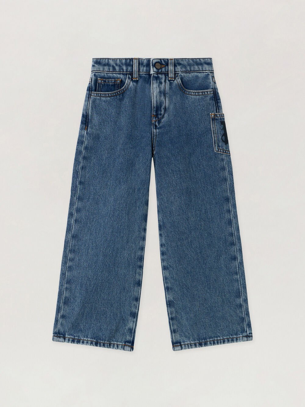 Wide Leg Denim Pants in LIGHT BLUE - BLUE