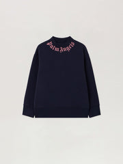 Neck Logo Sweatshirt in NAVY BLUE -