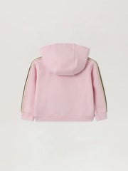Full Zip Track Hoodie in SOFT PINK - OFF WHITE