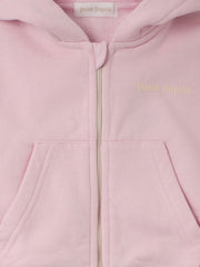 Full Zip Track Hoodie in SOFT PINK - OFF WHITE
