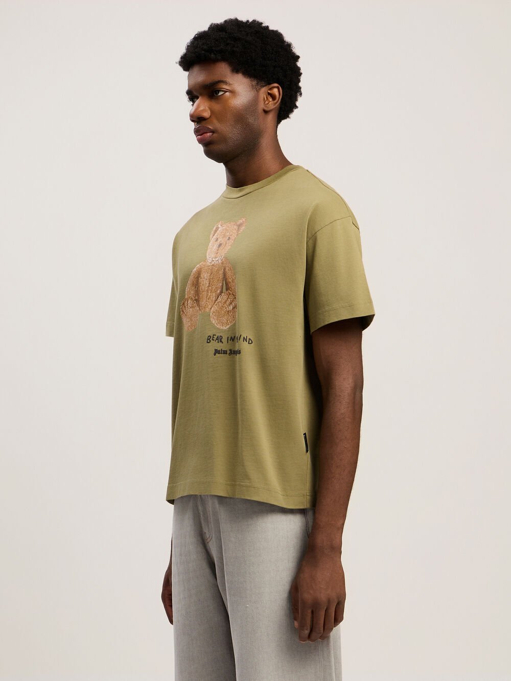 Bear In Mind Regular T-Shirt in ARMY GREEN - BROWN for Men