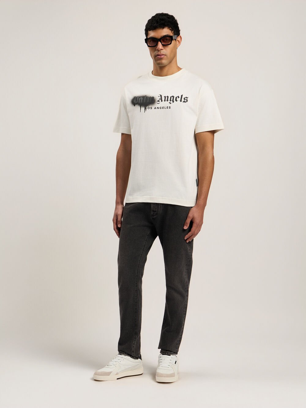 Spray City Los Angeles T-Shirt in OFF White/Black for Men
