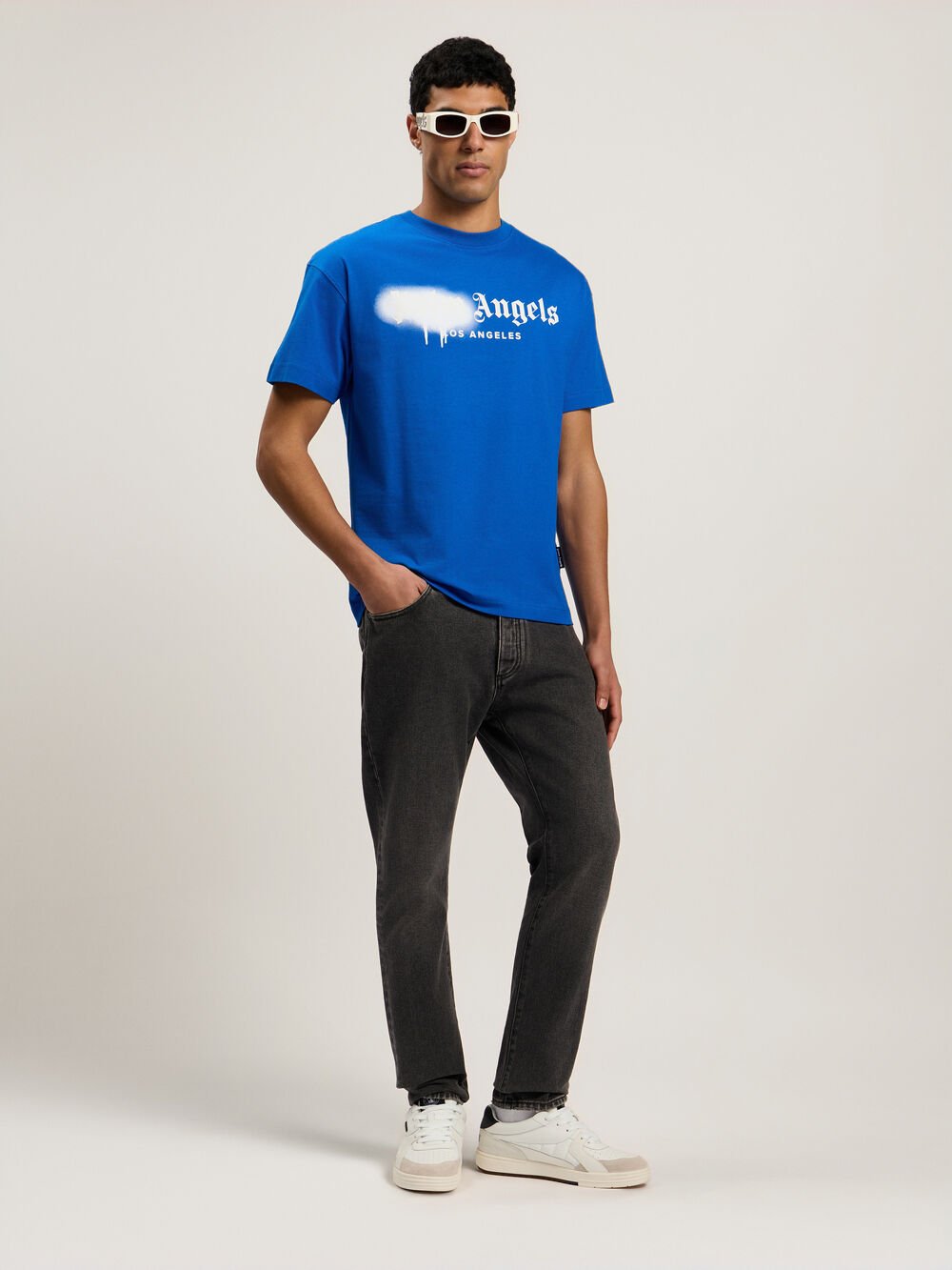 Spray City Los Angeles T-Shirt in Blu/White for Men