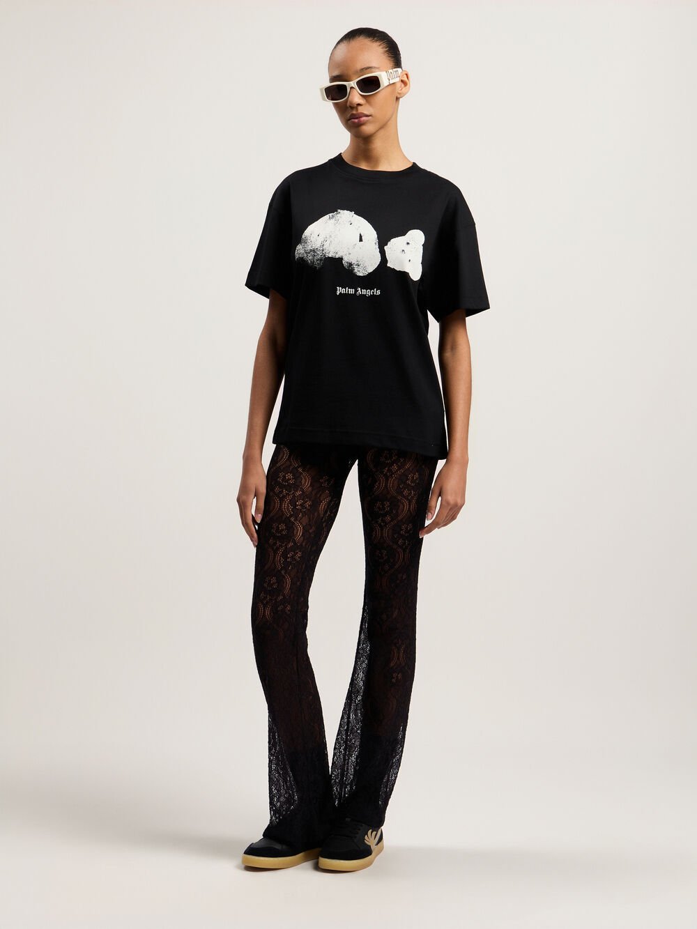 Spray Broken Bear T-Shirt in Black/White for Men