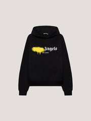 Spray City Milan Hoodie in Black/Yellow for Men