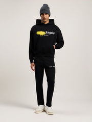 Spray City Milan Hoodie in Black/Yellow for Men