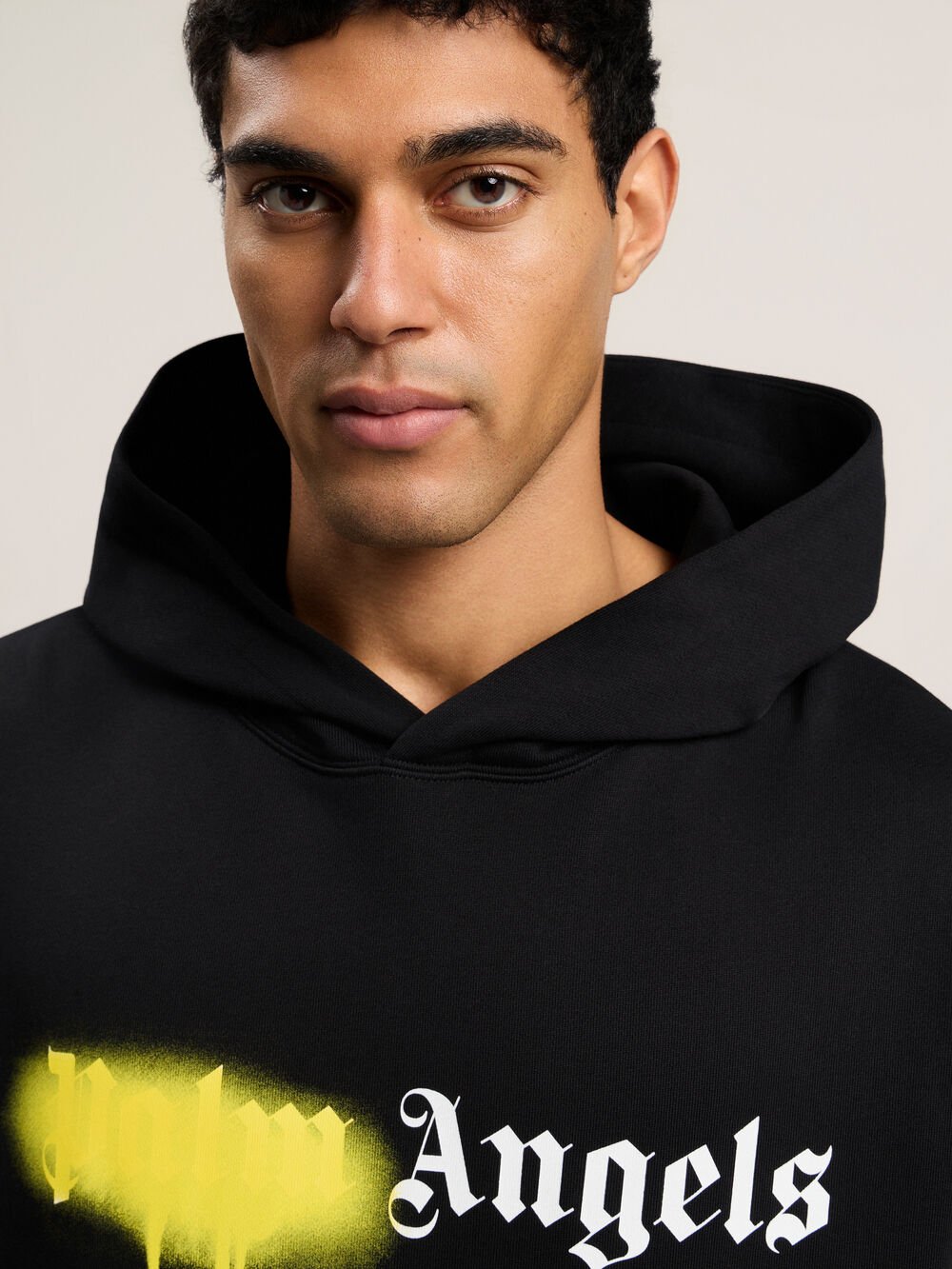 Spray City Milan Hoodie in Black/Yellow for Men