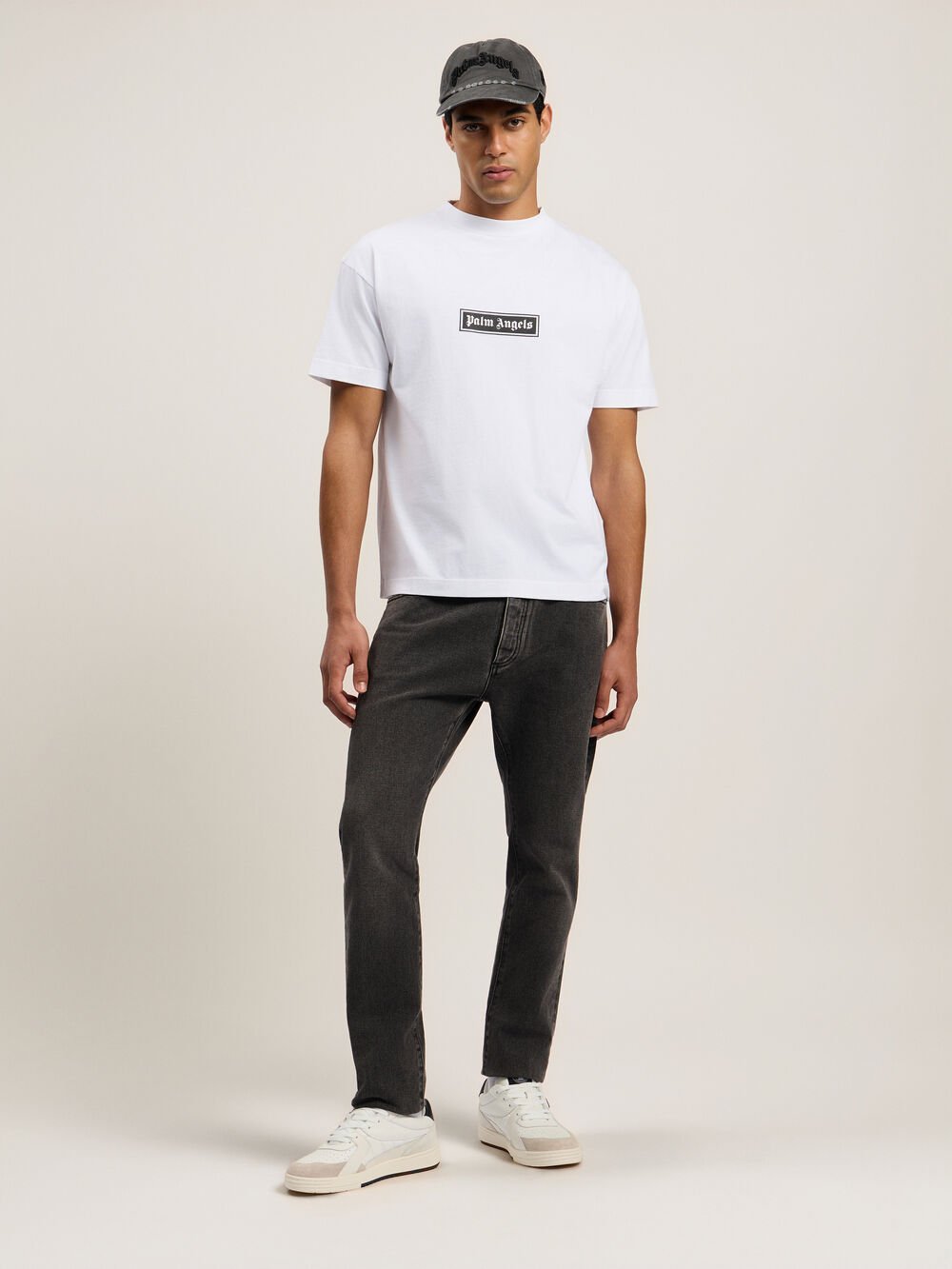 Box Logo T-Shirt in WHITE - BLACK for Men