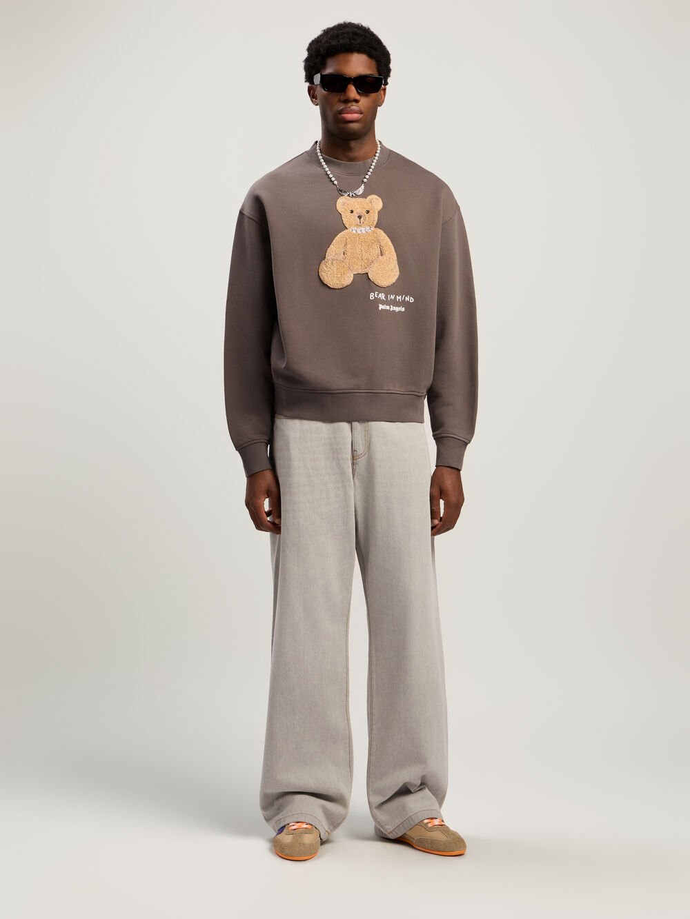 Bear In Mind Crewneck Sweatshirt in DARK GREY - BROWN for Men
