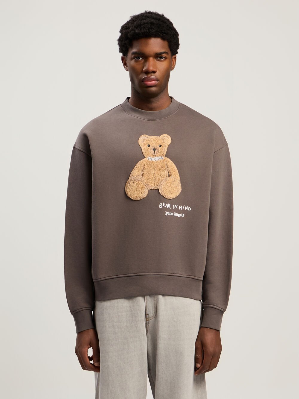 Bear In Mind Crewneck Sweatshirt in DARK GREY - BROWN for Men