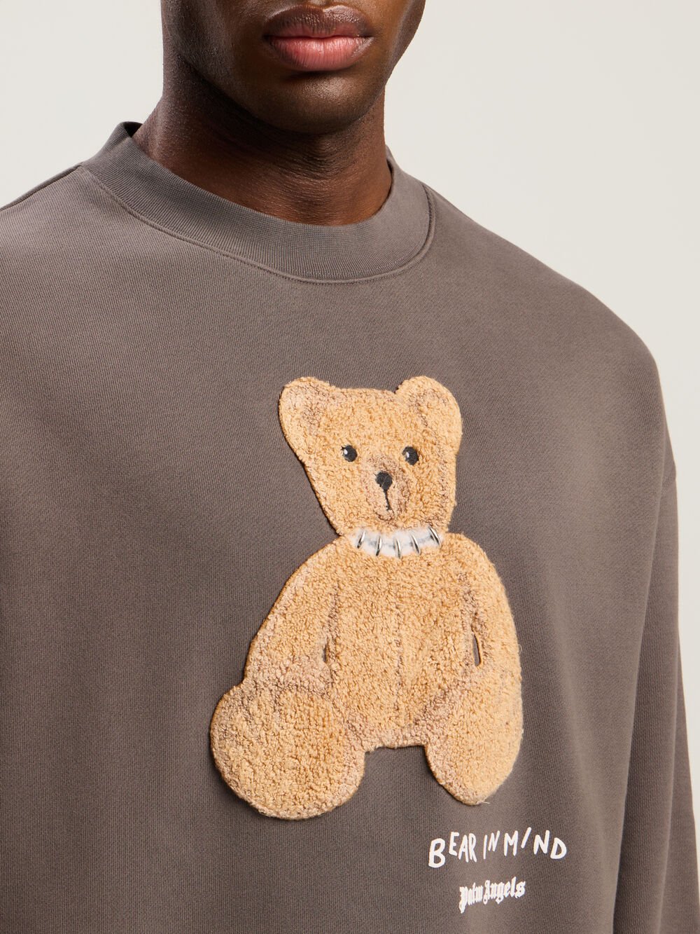Bear In Mind Crewneck Sweatshirt in DARK GREY - BROWN for Men